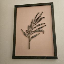 Blush And Wood Colored Wall Art