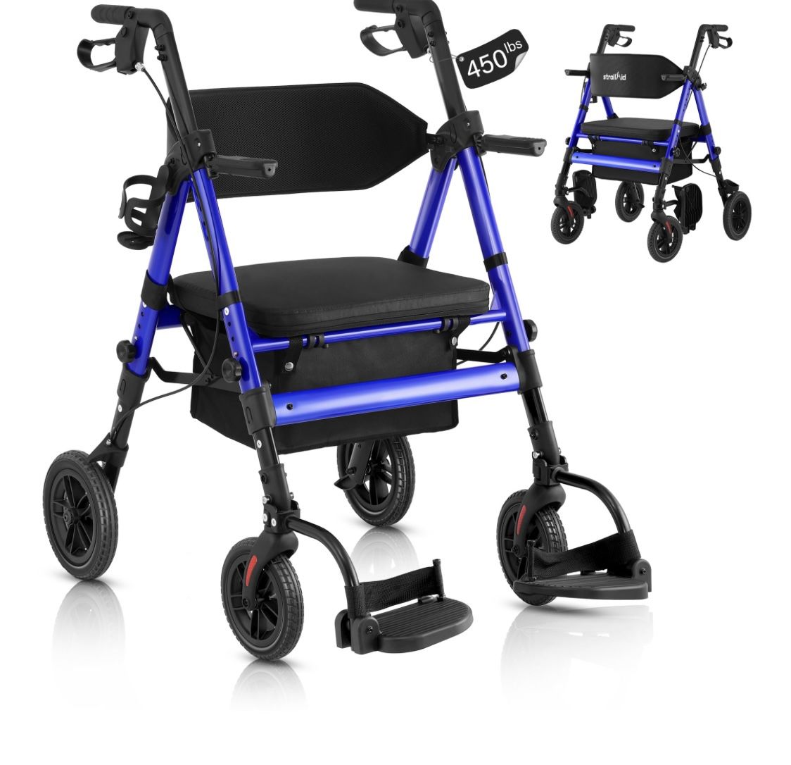StrollAid Rollator Walker With Seat