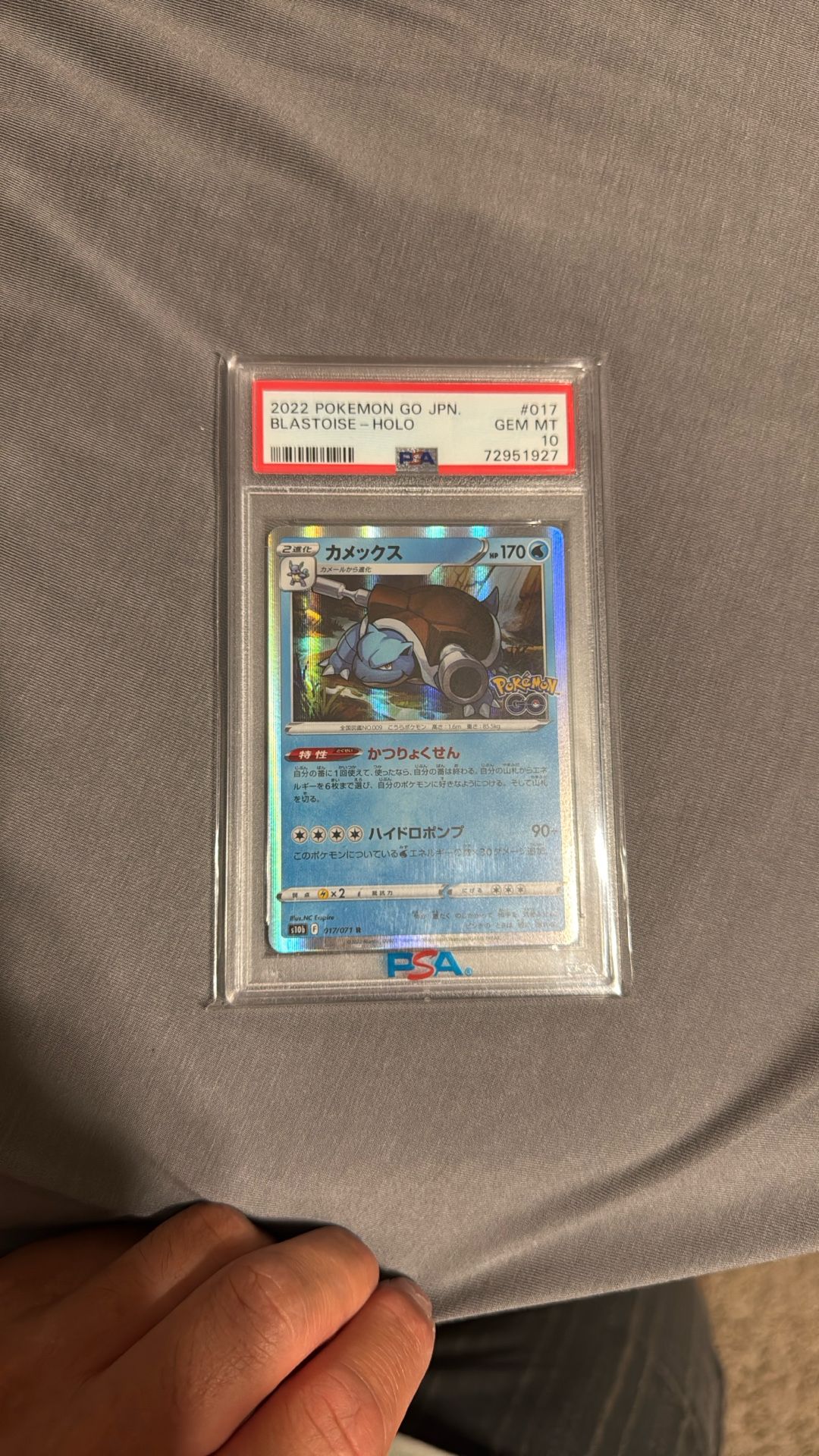 Blastoise Psa 10- GO Japanese 