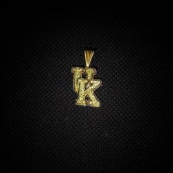 14k Gold - "UK" Logo Pendant 