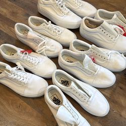 6 pairs of Vans