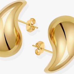 Hagpal Tear Drop Earrings Gold Thick Earrings For Women Chunky Hoop Earrings