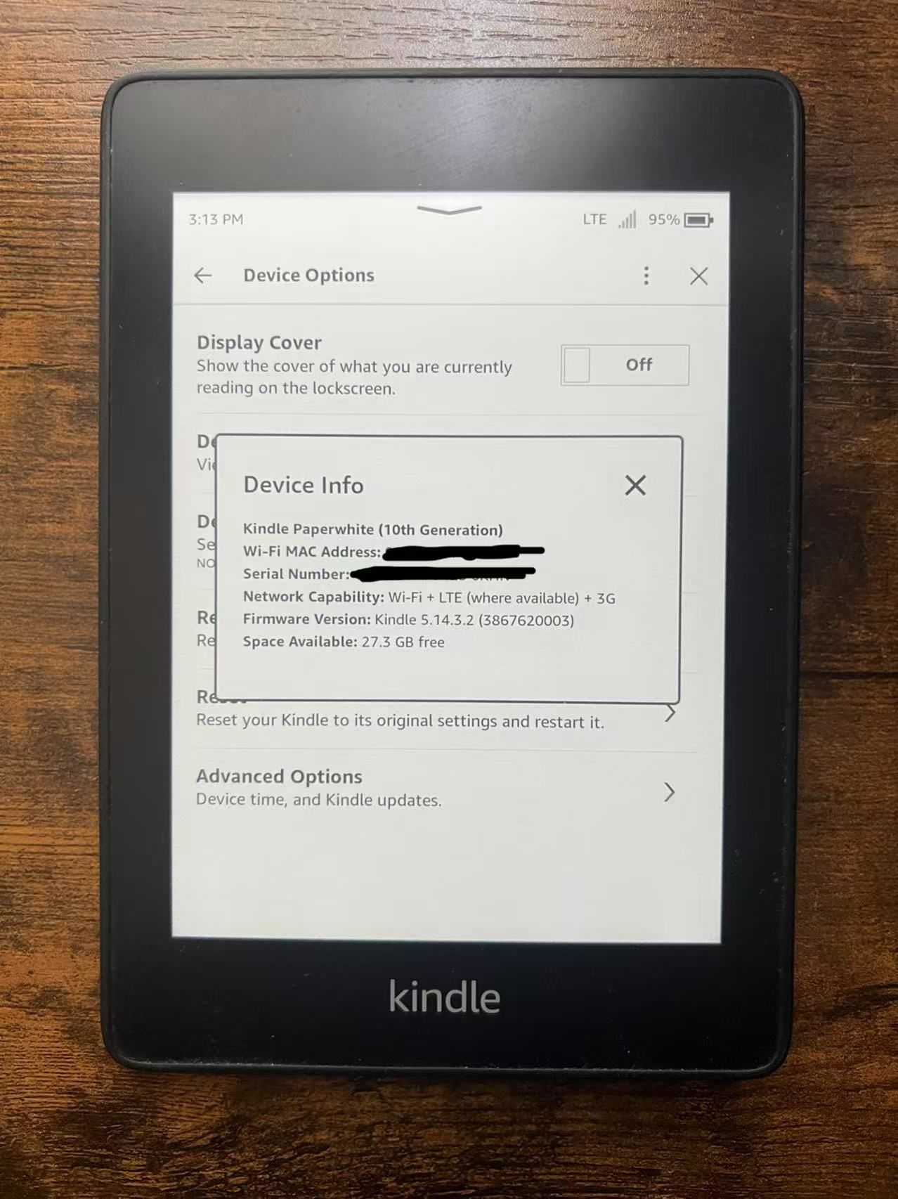 Amazon Kindle Paperwhite 10th Gen 2018 Wifi + LTE 6" PQ948KJ 32GB Black