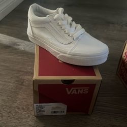 True White Vans Size 11.5 Kids