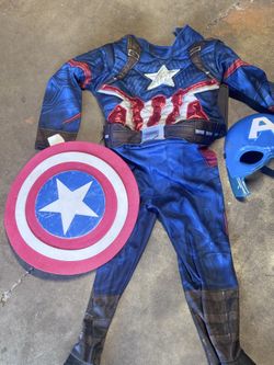 Kids Captain América Costume Size 4T