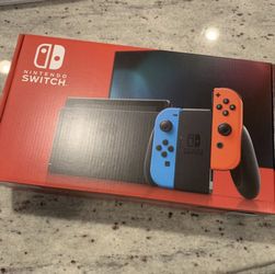 Nintendo switch neon blue and red
