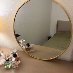 20 Inch Round Gold Mirror