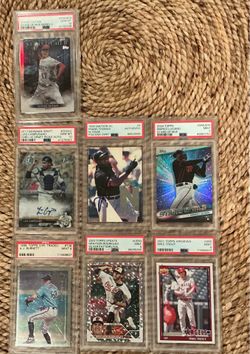 7 PSA graded MLB cards