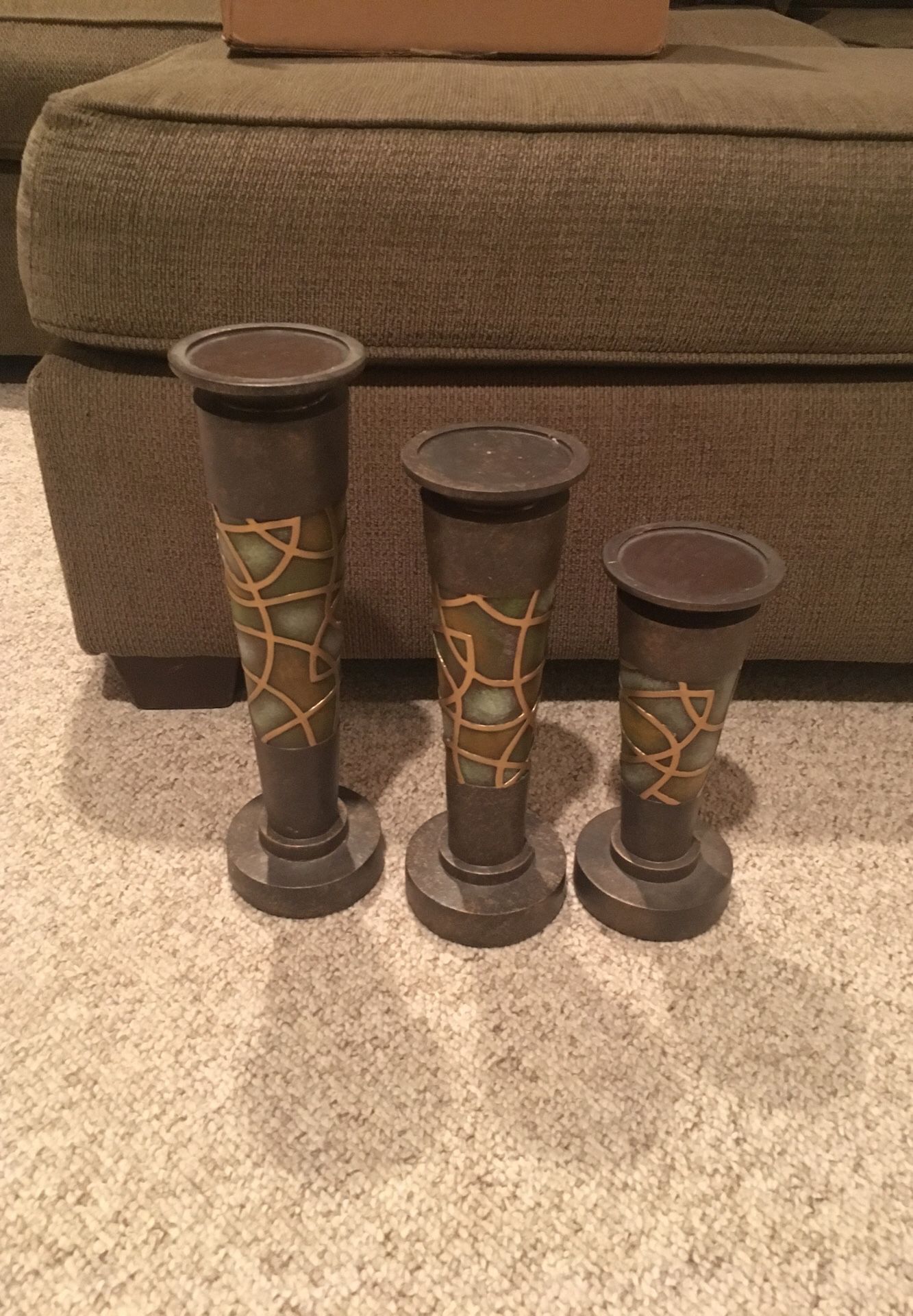 Set of 3 tier candle holder
