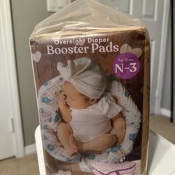 Naturally Nature Diaper Booster Pads, Overnight Diapers 96 Pack