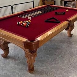 Pool Table 8ft ( Free Delivery & Set Up & New Color Felt Of Your Choice