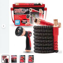 Pocket Hose 3/4” x 50’ Expanding Copper Head Light Duty Hose