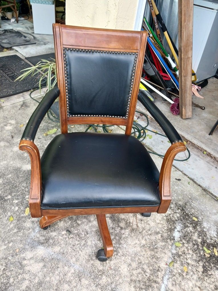 Beautiful Leather Wood Office Chair 20 Firm Look My Post Alot Items Must Go Moving