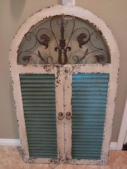 Large farmhouse shutter wall decor