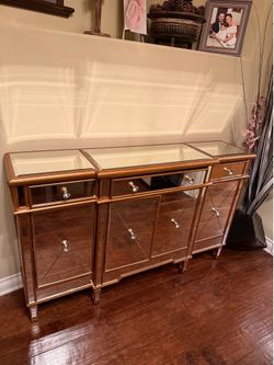 Mirrored Credenza / Buffet Cabinet