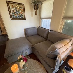 ANABEI Modular Washable 2-Seater + Ottoman in Ash