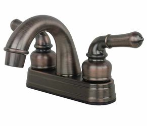 1198: Brass 2001BZ RV Mobile Home Non-Metallic Centerset Lavatory Faucet, Brushed Bronze Finish