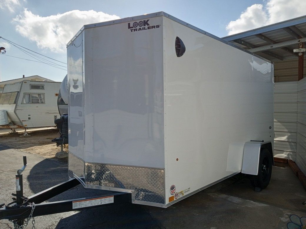 2025 LOOK 6 X 12 X 6.5 Enclosed V-nose Trailer 