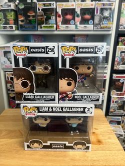 ALL 3 Oasis Funko Pops Liam & Noel Gallagher #256 #257 & 2-Pack Rocks Band Music