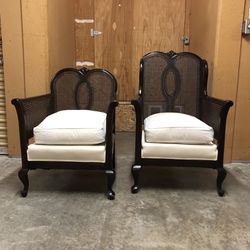 Vintage His And Her Matching French Chair Set