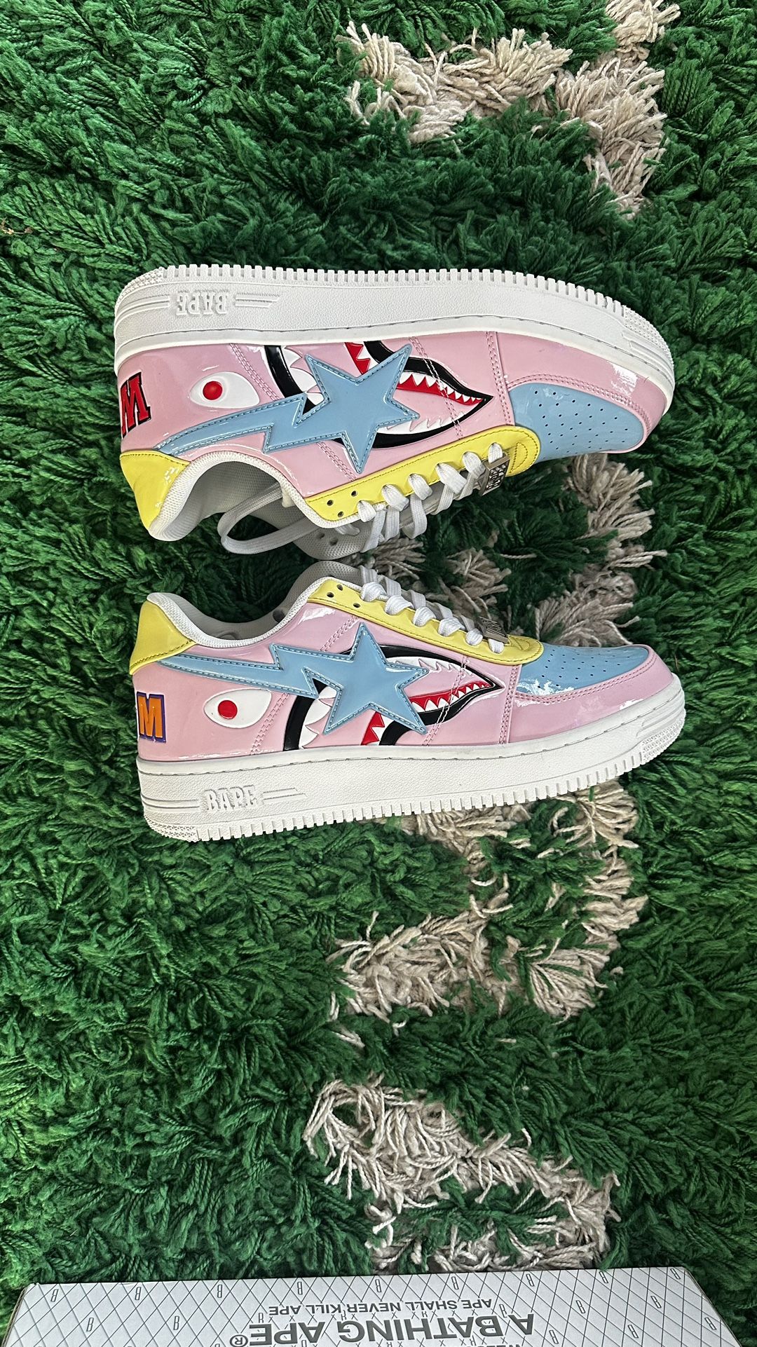 A Bathing Ape Bapesta M2 20th Anniversary Patent Pink