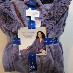 PLUSH WRAP PURPLE ROBE*FIRM PRICE*