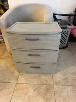 3-Drawer Plastic Storage Dresser $10
