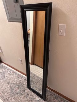 Tall Narrow Black Framed Wall Mirror