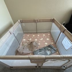 Joypony Baby Playpen with Mat, 50X50