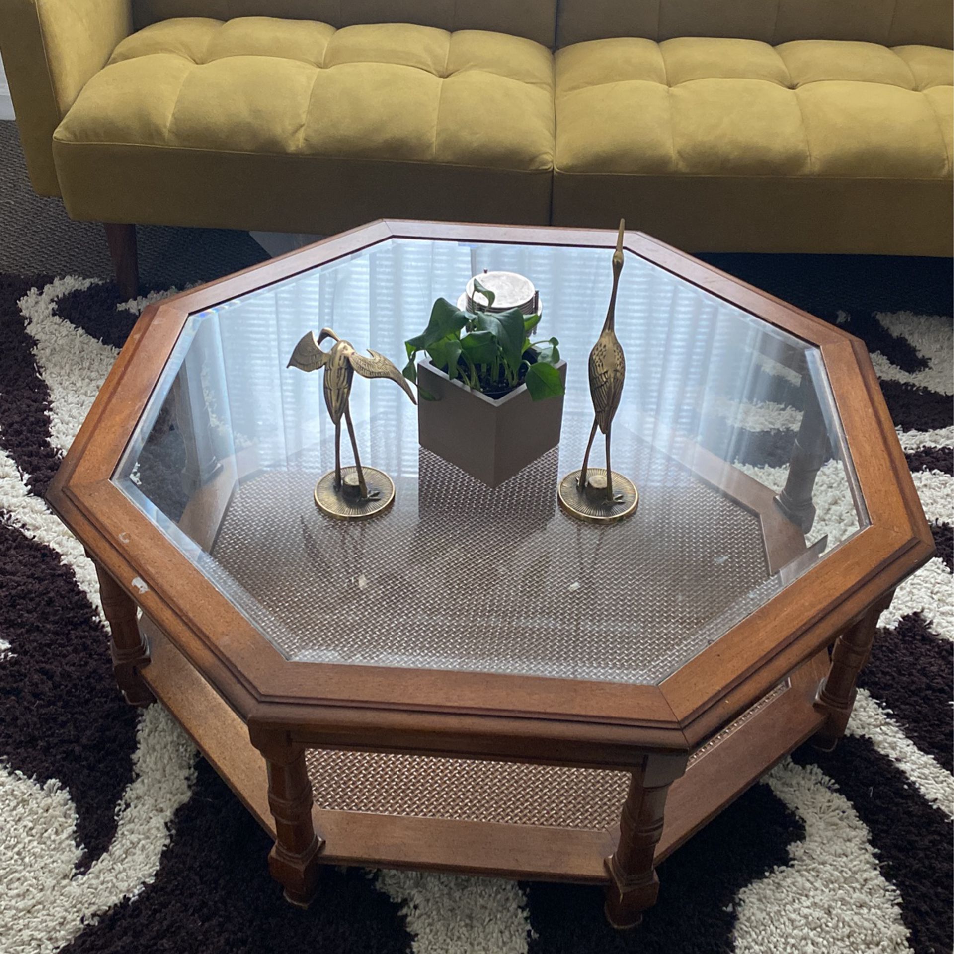 Vintage Hexagon Coffee Table