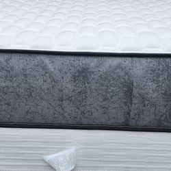 Like New Queen Size Firm Mattress- Box Spring And Bed Frame Optional 