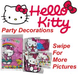 Hello Kitty Birthday Party Decorations Kit Banner Backdrop Balloons