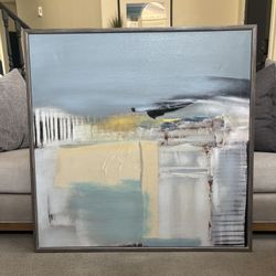 Large high quality 40 x 40 inch abstract wall art. By Renwil. Wood framed textured canvas.