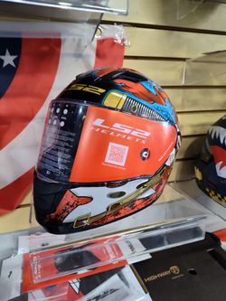 LS2 motorcycle summer helmet ninja design size large
