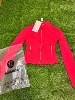 Lululemon Define Jacket Red Gold Zip
