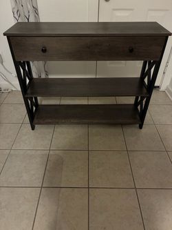 $160 OBO Console Table with Drawer and Shelves