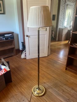 Brass Swing Arm Floor Lamp