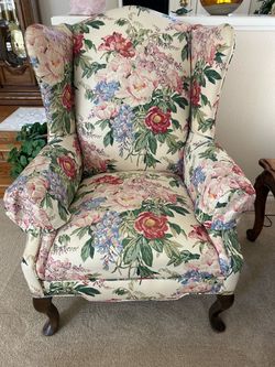 High back traditional chair