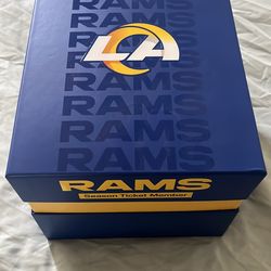 2021 Los Angeles LA Rams Season Ticket Holder Gift Box-Hat, Flag, Pin Set