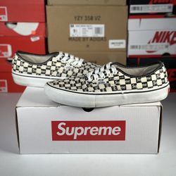 Size 8M - Supreme X Vans Authentic Pro ‘Checkered Black’