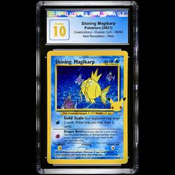 CGC PRISTINE 10 Shining Magikarp Neo Revelation Holo Pokemon Card 66/64 2021 Celebrations 25th Anniversary ✨OG Blue Label✨ PSA 10++