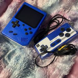 Blue Retro Handheld Game Consoles 500 games