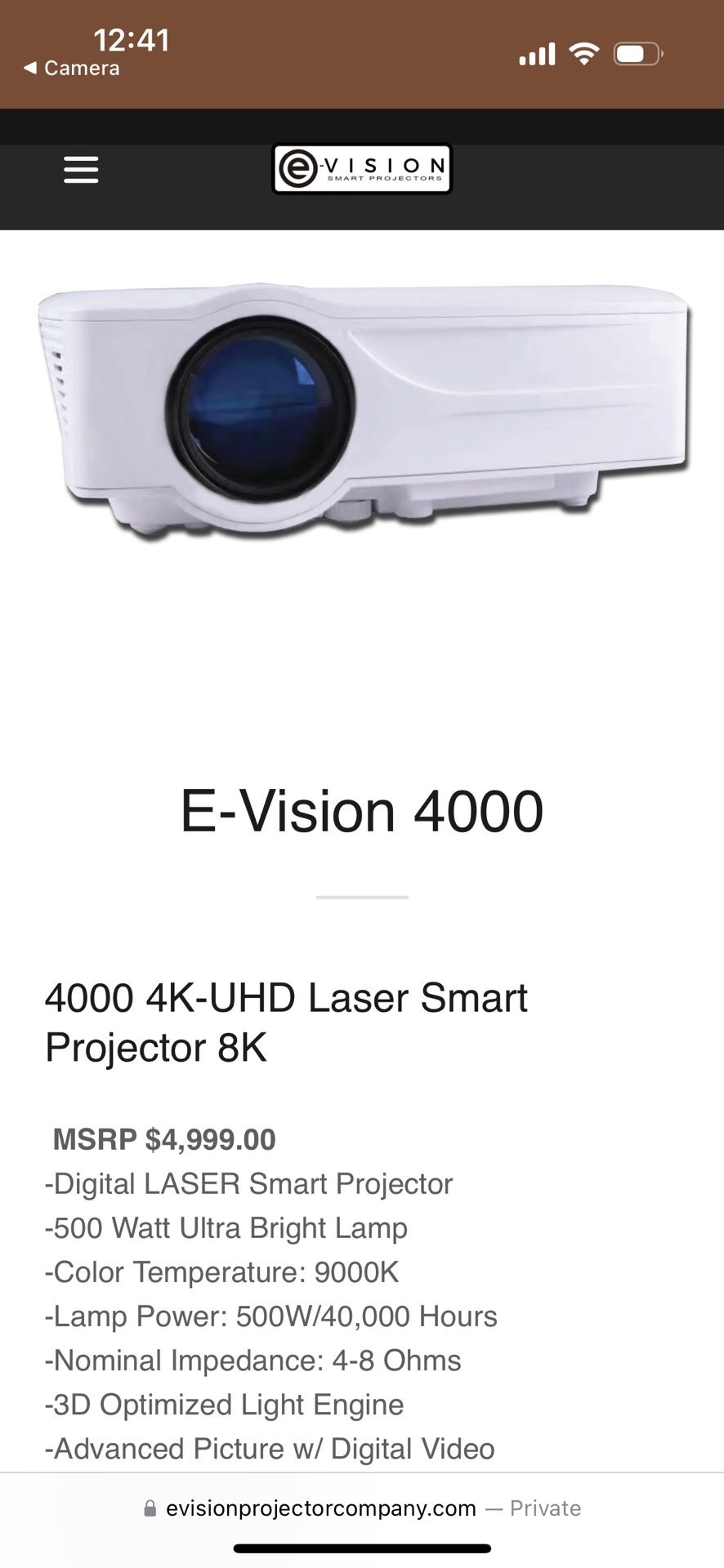 E Vision 4000 Home Theater System