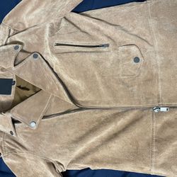 Mens Beige Leather Jacket
