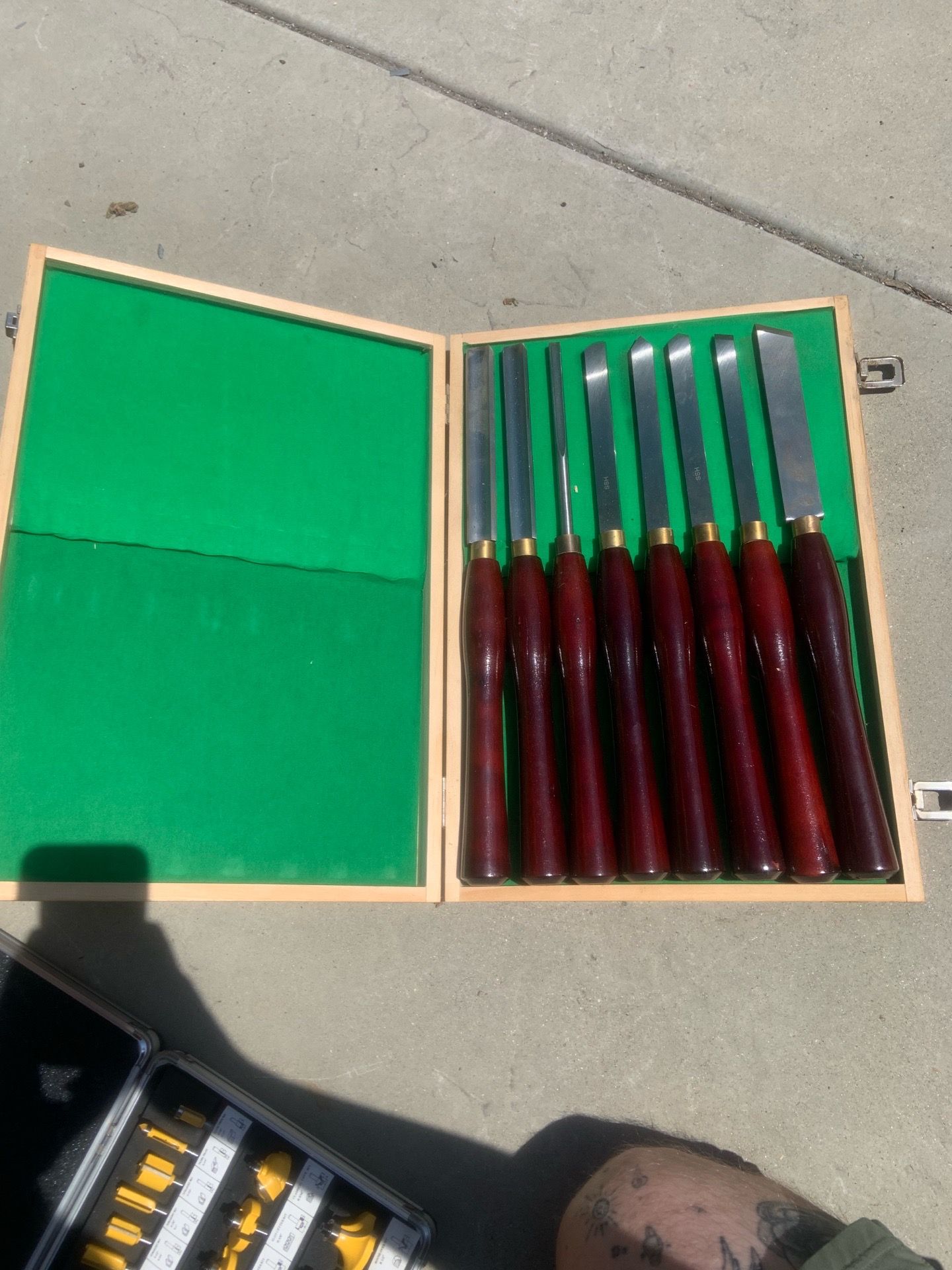 Wood turning chisel set