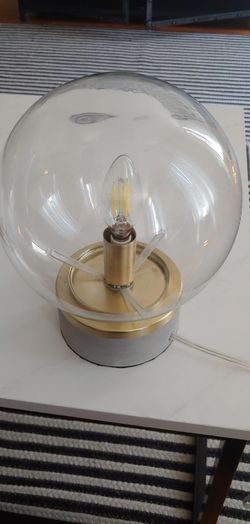 10 inch 25 watt Concrete/Chrome Table Lamp Portable Light