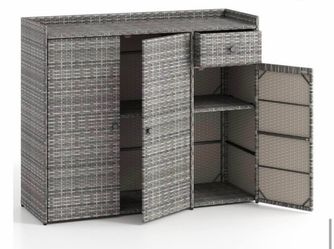 Outdoor patio storage cabinet