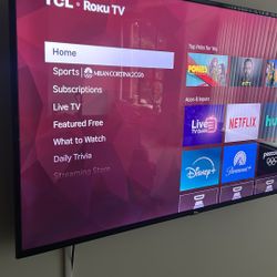 **MOVING- MUST BE GONE TODAY** 55” Smart TV with wall mount. 