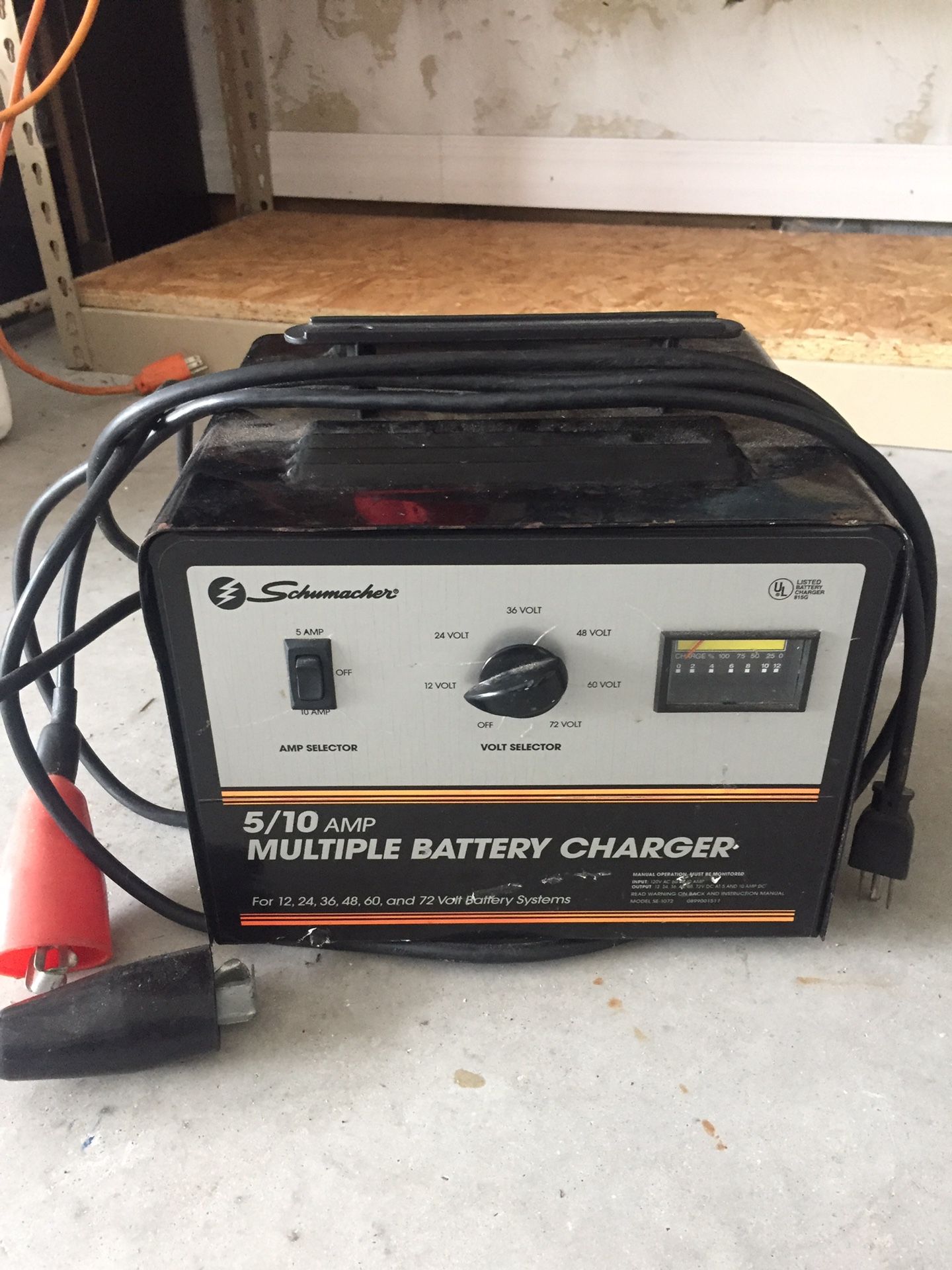 Schumacher Multi Battery Charger V): 12, 24, 36, 48, 60, 72 Volt