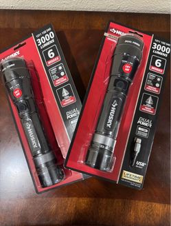 Husky 3000 Lumen Dual Power Flashlight